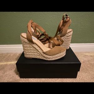 Brown Steve Madden Wedges. Never worn. No box.